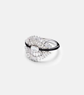 Kamyen Kamyen Eyelash 18kt white gold pinky ring with diamonds