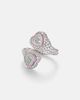 Kamyen Kamyen Gemini Heart 18kt white gold and enamel pinky ring with diamonds - 1