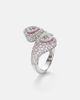 Kamyen Kamyen Gemini Heart 18kt white gold and enamel pinky ring with diamonds - 4