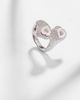 Kamyen Kamyen Gemini Heart 18kt white gold and enamel pinky ring with diamonds - 5