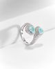Kamyen Kamyen Gemini Heart 18kt white gold pinky ring with diamonds - 5