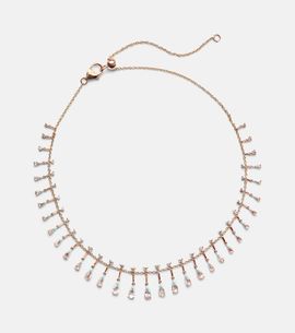 Kamyen Kamyen Golden Drop 18kt rose gold necklace with diamonds