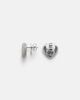 Kamyen Kamyen Heart 18kt white gold and enamel earrings with diamonds and emeralds - 4