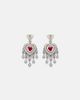Kamyen Kamyen Heart 18kt white gold earrings with rubies and diamonds - 1