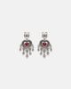 Kamyen Kamyen Heart 18kt white gold earrings with rubies and diamonds - 4