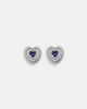 Kamyen Kamyen Heart 18kt white gold earrings with tanzanite and diamonds - 1