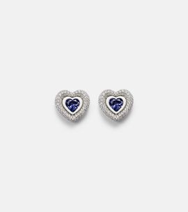 Kamyen Kamyen Heart 18kt white gold earrings with tanzanite and diamonds