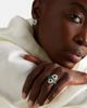 Kamyen Kamyen Heart 18kt white gold ring with emeralds and diamonds - 2