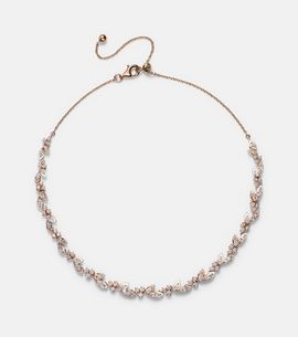 Kamyen Kamyen Leaf 18kt rose gold and enamel choker with diamonds