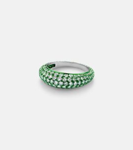 Kamyen Kamyen Lime Disco 18kt white gold ring with diamonds