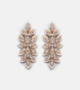 Kamyen Kamyen Lotus 18kt rose gold earrings with diamonds