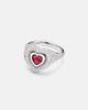 Kamyen Kamyen Manaal 2.0 18kt white gold pinky ring with ruby and diamonds - 1