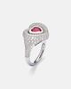 Kamyen Kamyen Manaal 2.0 18kt white gold pinky ring with ruby and diamonds - 4