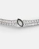 Kamyen Kamyen Marquise Solitaire 18kt white gold and enamel choker with diamonds - 4