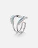 Kamyen Kamyen Moonlight 18kt white gold ring with diamonds and enamel - 4