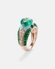 Kamyen Kamyen Oasis 18kt gold and enamel pinky ring with emeralds and diamonds - 4