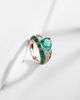Kamyen Kamyen Oasis 18kt gold and enamel pinky ring with emeralds and diamonds - 5