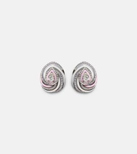 Kamyen Kamyen Oceane 18kt white gold earrings with enamel and diamonds