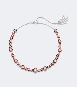 Kamyen Kamyen Polka Dots 18kt white gold and enamel necklace with diamonds