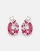 Kamyen Kamyen Red Tulip 18kt white gold earrings with rubies and diamonds - 1