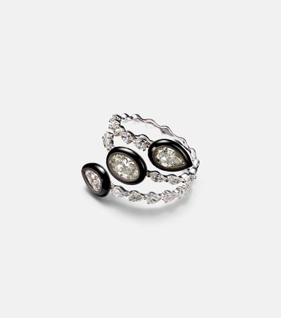 Kamyen Kamyen Saturn 18kt white gold ring with diamonds