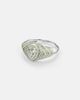Kamyen Kamyen Striped Pear 18kt white gold and enamel pinky ring with diamonds - 1