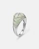 Kamyen Kamyen Striped Pear 18kt white gold and enamel pinky ring with diamonds - 4