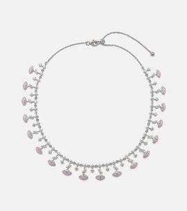 Kamyen Kamyen The Eye 18kt white gold and enamel choker with diamonds