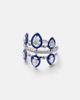 Kamyen Kamyen Tulip 18kt white gold pinky ring with diamonds and enamel - 1