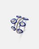 Kamyen Kamyen Tulip 18kt white gold pinky ring with diamonds and enamel - 4