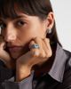Kamyen Kamyen Twin Flame 18kt white gold pinky ring with diamonds and enamel - 2
