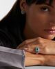 Kamyen Kamyen Twin Flame 18kt white gold pinky ring with diamonds and enamel - 3