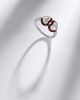 Kamyen Kamyen Twin Heart 18kt white gold and enamel ring with diamonds - 5