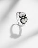Kamyen Kamyen Twin Heart 18kt white gold ring with diamonds - 5