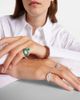 Kamyen Kamyen Ying Yang 18kt white gold and enamel ring with emeralds and diamonds - 3