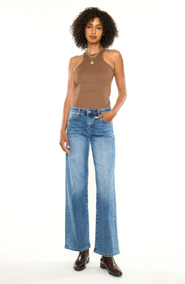 KanCan KanCan Angelique Mid Rise Wide Flare Jeans