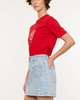 KanCan KanCan Aria Mid Rise Floral Print Denim Mini Skir - 5
