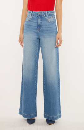 KanCan KanCan Becca Ultra High Rise Wide Leg Trouser