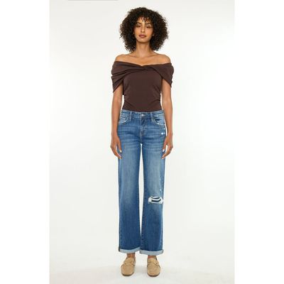 KanCan KanCan Bianca Essentials Mid Rise True Straight Jeans