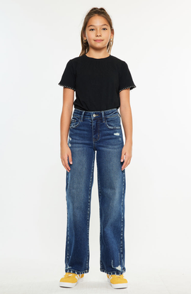KanCan KanCan Dania High Rise Wide Leg Kids Jeans
