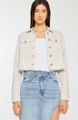 KanCan KanCan Ellie Cropped Denim Jacket