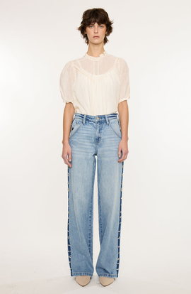 KanCan KanCan Gianna Low Slung Baggy Wide Jeans