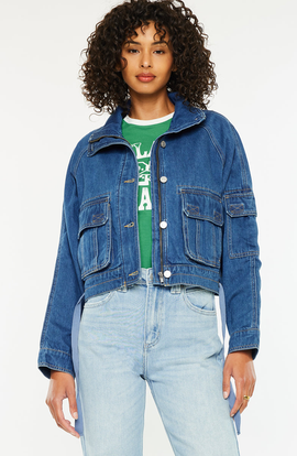 KanCan KanCan Jailene Denim Windbreaker Jacket