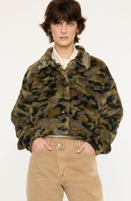 KanCan KanCan Jax Faux Fur Camo Jacket