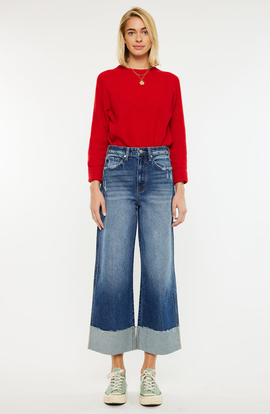 KanCan KanCan Lynn 90's Cropped Wide Leg Jeans