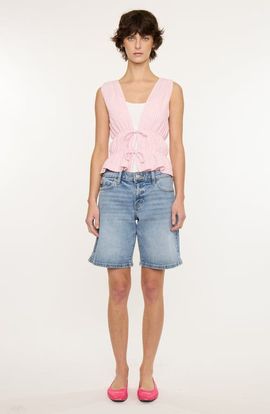KanCan KanCan Margo Essentials Mid Rise Bermuda Denim Shorts