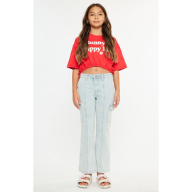 KanCan KanCan Normani High Rise Cargo Flare Jeans