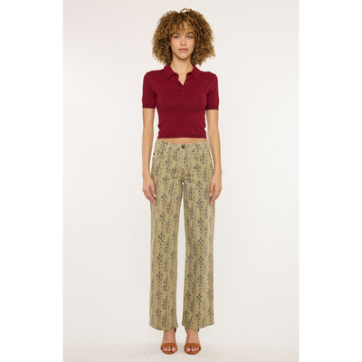KanCan KanCan Renae Mid Rise Slim Wide Leg Jeans