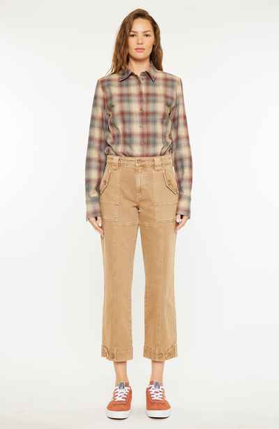 KanCan KanCan Ronnie High Rise Slim Straight Leg Cargo Jeans