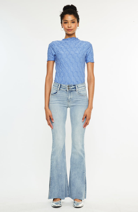 KanCan KanCan Selena Double Waist Band Flare Jeans